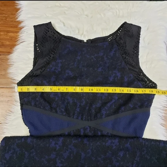Anthropologie moulinette soeurs Blue Black Lace dress - Picture 7 of 15